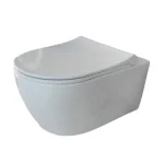 Унітаз підвісний безободковий з кришкою Quarter Bath Deep, білий (70DE03054.00.1.3.01/30SCD.03.02..WG) - Фото 1