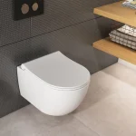 Унітаз підвісний безободковий з кришкою Quarter Bath Deep, білий (70DE03054.00.1.3.01/30SCD.03.02..WG) - Фото 2