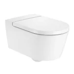 Унитаз подвесной Roca Inspira Round Rimless 56х37 см с крышкой, белый (A346527000/A80152200B) - Фото 1
