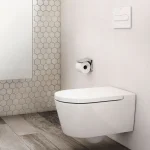Унитаз подвесной Roca Inspira Round Rimless 56х37 см с крышкой, белый (A346527000/A80152200B) - Фото 2