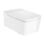 Унитаз подвесной Roca Inspira Square Rimless 56x37 с крышкой, белый (A346537620/A80153262B) - Фото 1