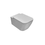 Унитаз подвесной с крышкой Globo Stone, белый (STS05BI+ST022BI) - Фото 1