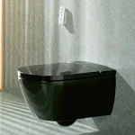 Унитаз-биде подвесной Villeroy & Boch ViClean, черный (V0E100S0) - Фото 2