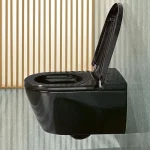 Унитаз-биде подвесной Villeroy & Boch ViClean, черный (V0E100S0) - Фото 3