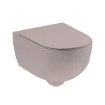 Унитаз подвесной Nic Design Pin 55х37, Cipria матовый (003709060) - Фото 1