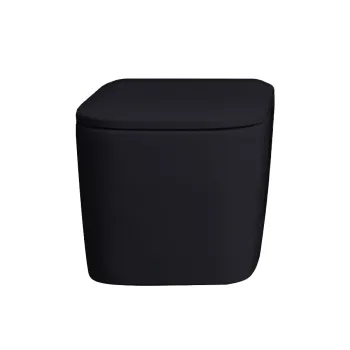Унитаз подвесной Nic Design Semplice с крышкой, антрацит… - Фото №1