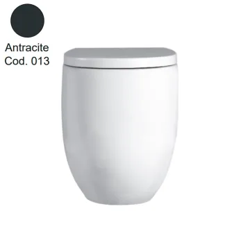 Унитаз напольный Nic Design Milk, антрацит матовый… - Фото №1