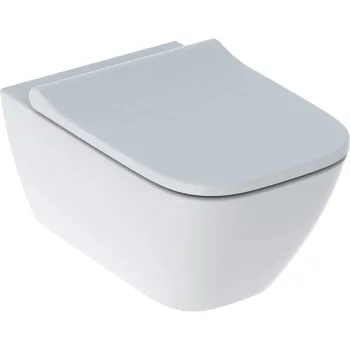 Унитаз подвесной Geberit Smyle Square Rimfree с крышкой… - Фото №1