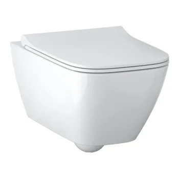 Унитаз подвесной Geberit Smyle Square Rimfree с крышкой… - Фото №1