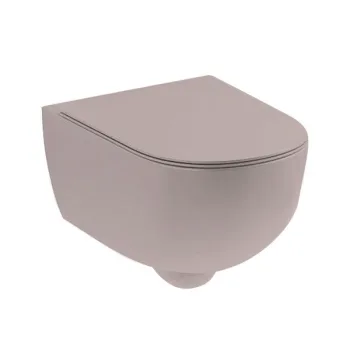 Унитаз подвесной Nic Design Pin 55х37, Cipria матовый… - Фото №1
