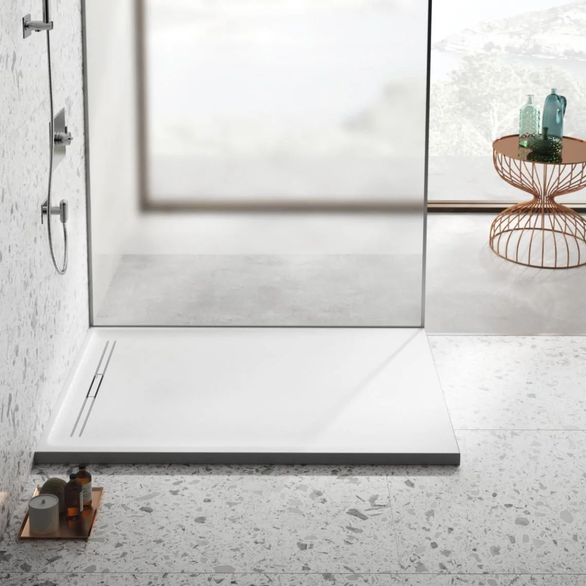 Душовий піддон Geberit Sestra, 140x80, білий (550.256.00.2) - Фото 2