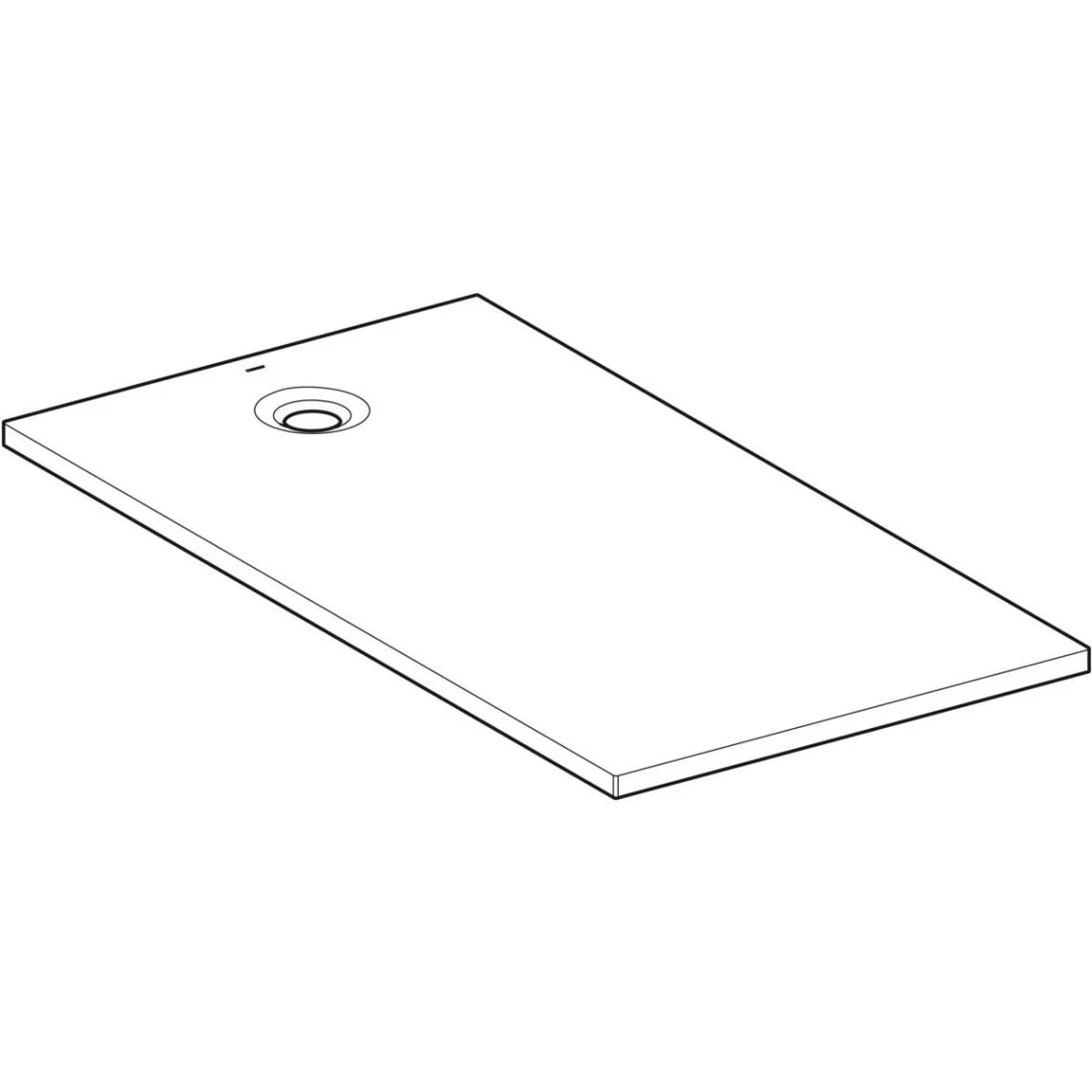 Душевой поддон Geberit Olona прямоугольный 140x80x4см, белый/матовый (550.768.00.1) - Фото 2