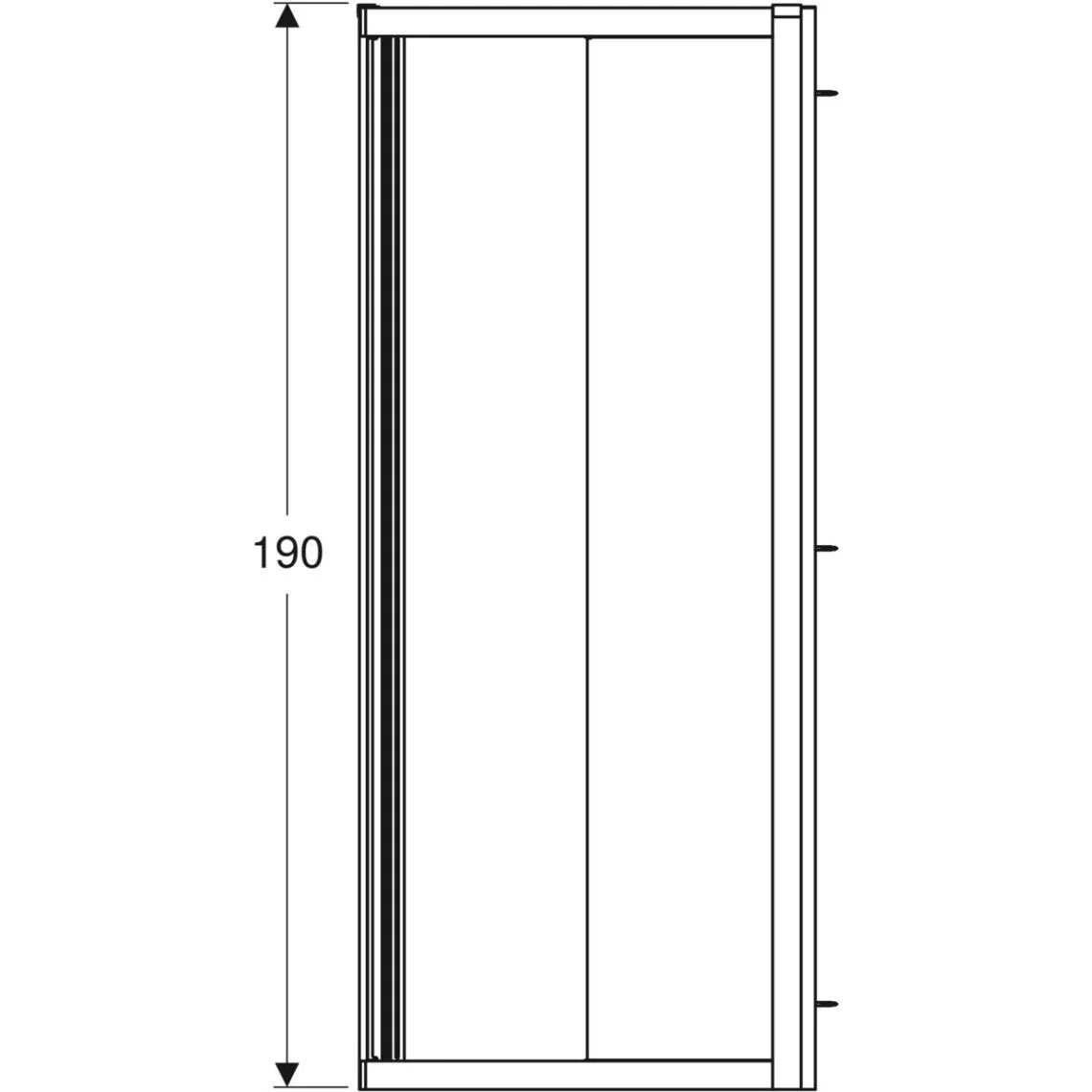 Душова кабіна квадратна Geberit GEO: 87.5–90x87.5–90x190см, сріблястий / скло прозоре (560.122.00.2) - Фото 4