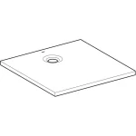 Душевой квадратный поддон Geberit Olona: L=90см, B=90см, H=4см, Белый / Матовый (550.751.00.1) - Фото 2