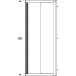 Душова кабіна квадратна Geberit GEO: 87.5–90x87.5–90x190см, сріблястий / скло прозоре (560.122.00.2) - Фото 4