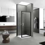Боковая панель Novellini KUADRA 2.0 F, 118-120, стекло-Clear, профиль-черный матовый (K2F119-1H) - Фото 1