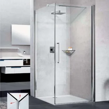 Душевая дверь Novellini Young G+F, стекло-Clear, профиль-хром… - Фото №1