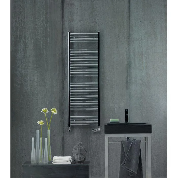 Полотенцесушитель электрический Zehnder Aura 906х500мм, 200 Вт, хром (PBECZ-090-50-MQ) - Фото 2
