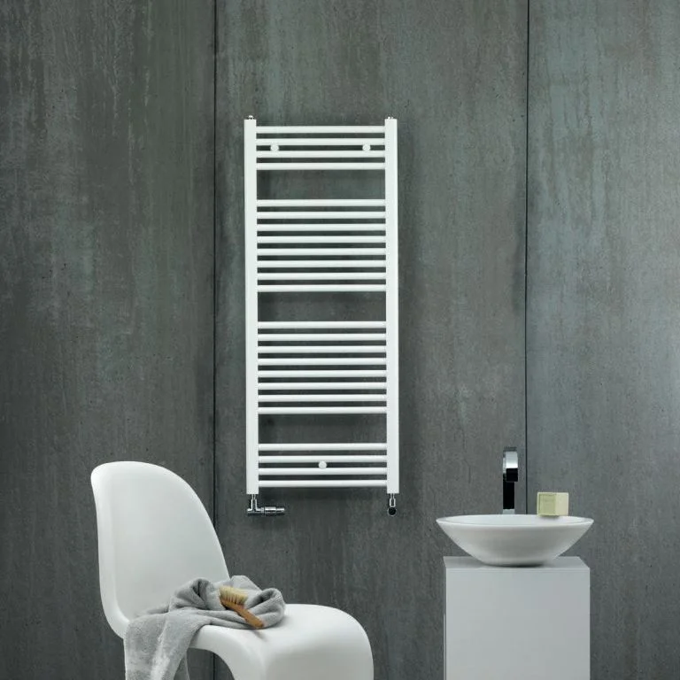 Полотенцесушитель электрический Zehnder Aura 1226х500мм, 750 Вт, белый (PBEZ-120-50-MQ) - Фото 2