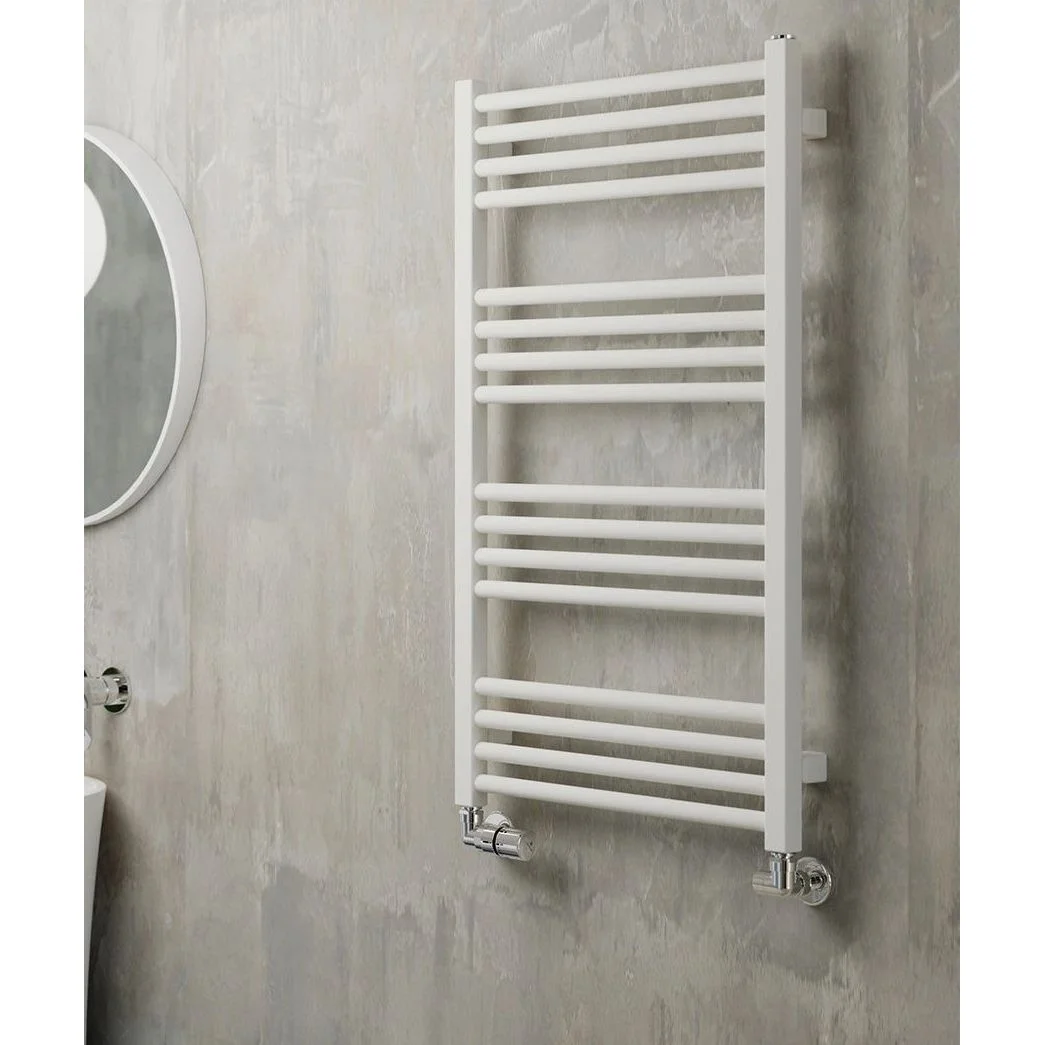 Полотенцесушитель электрический TERMA FIONA 900х430, MOA White 400Wt, E8 правое подключение, белый матовый 9016(J16) (WLFIN090043KJ16E8MOAMX1) - Фото 2