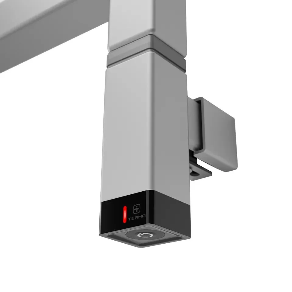 Сушка для рушників електрична Terma FIONA One 900х500, підключення праворуч, Silver Matt (WWFIE090050KSMAE8P) - Фото 2
