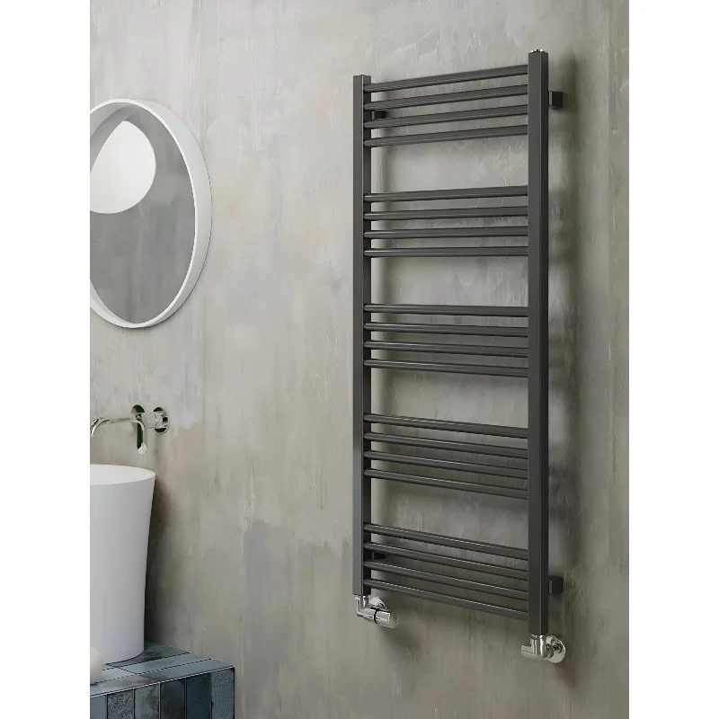 Сушка для рушників електричний Terma FIONA One 1140х530, підключення праворуч, Silver Matt (WWFIE114053KSMAE8P) - Фото 3