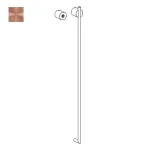 Полотенцесушитель электрический CeaDesign Equilibrio, медь (EQB31SP) - Фото 1