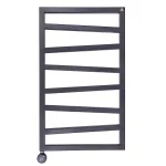 Полотенцесушитель електричний Terma ZigZag 835х500, підключення справа, з виделкою, чорний (WLZIG083050K9M5E8OKXU) - Фото 1