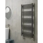 Сушка для рушників електричний Terma FIONA One 1140х530, підключення праворуч, Silver Matt (WWFIE114053KSMAE8P) - Фото 3