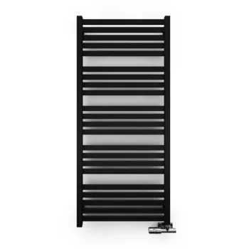 Полотенцесушитель электрический Terma Marlin One 1185х430, скрытый тэн One, прямой кабель без вилки, черный (WWMRN118043K9M5E1P)