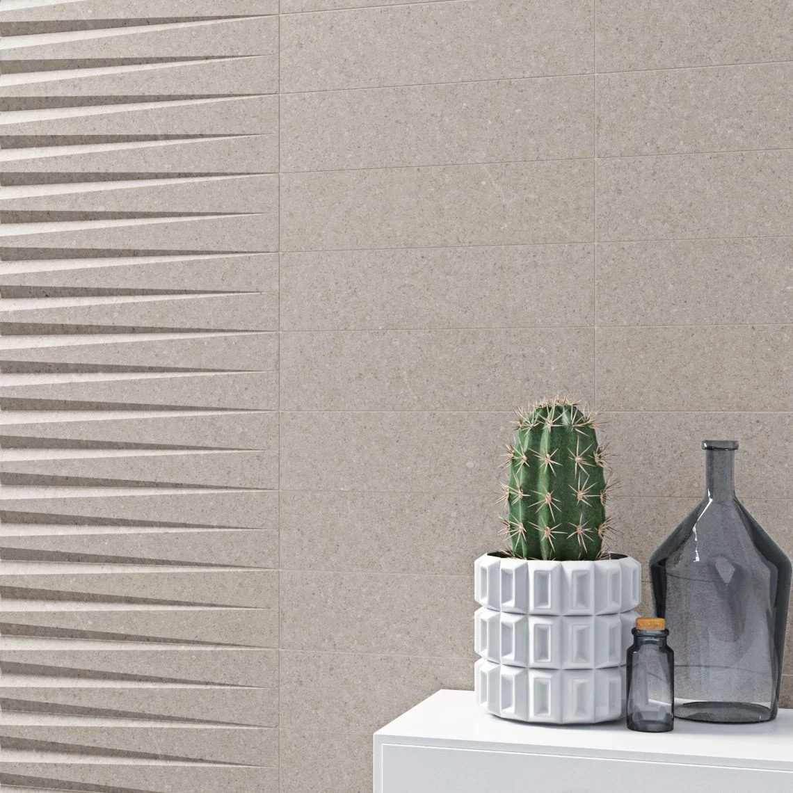 Плитка WOW Stripes Liso XL Greige Stone 7,5x30 (108940) - Фото 2