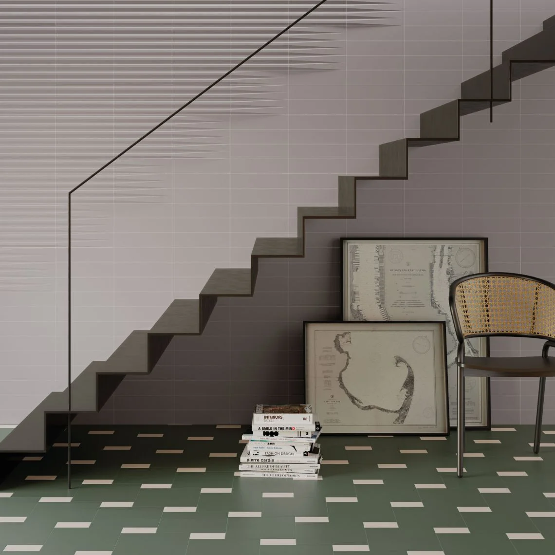 Плитка WOW Stripes Grey 7,5х30 (123808) - Фото 2