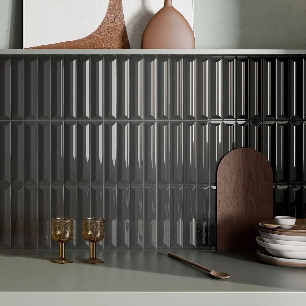 Керамограніт AVA/La Fabbrica UP Cuscino Black Glossy 25х5 15 мм (192112) - Фото 2