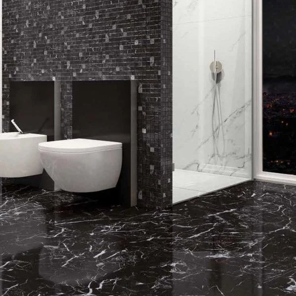 Керамогранит Casalgrande Padana Marmoker Nero Creta Lucido 59x118 см (2464721) - Фото 2