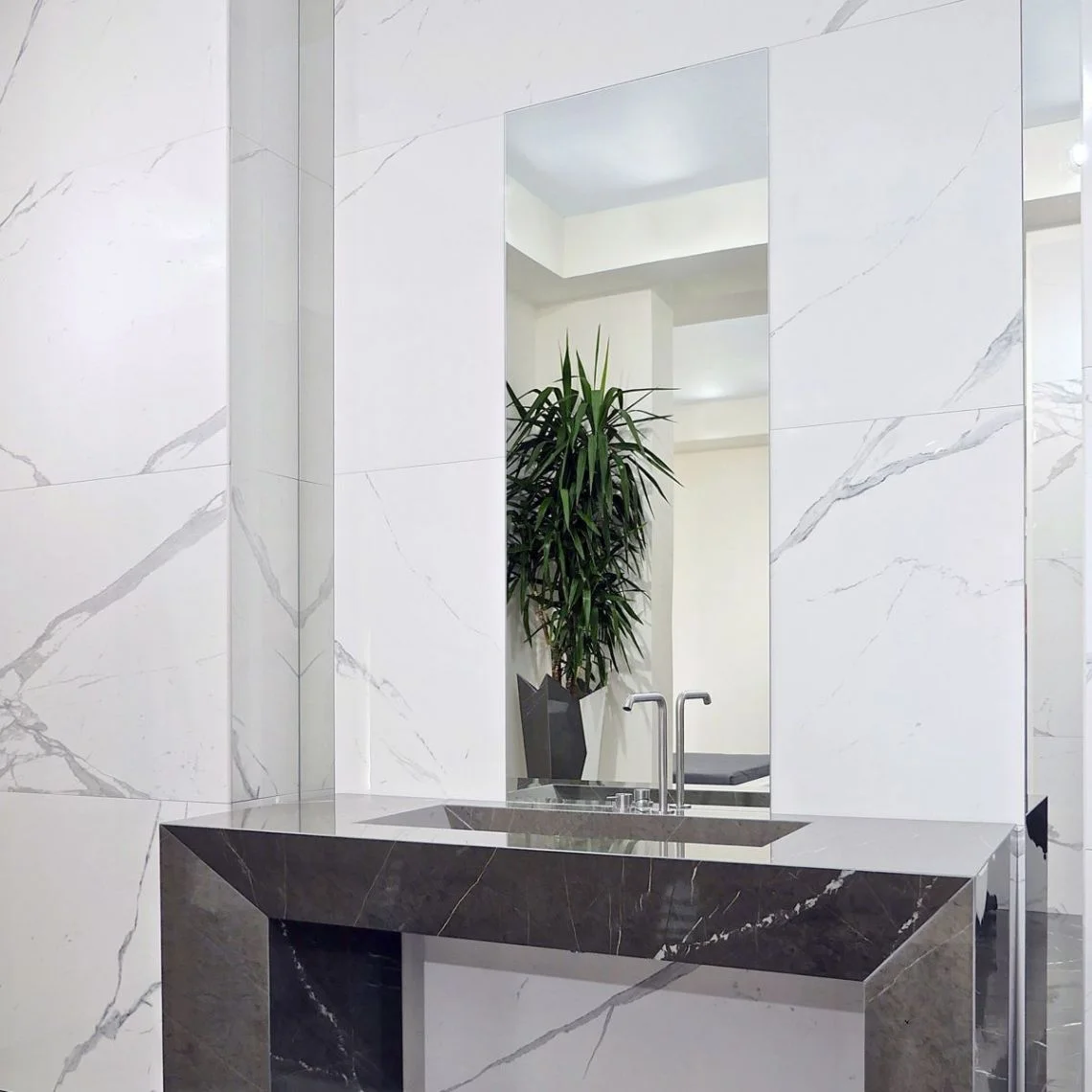 Керамогранит Casalgrande Padana Marmoker STATUARIO GRIGIO LUCIDO 59х29,5 10mm (2790217) - Фото 2