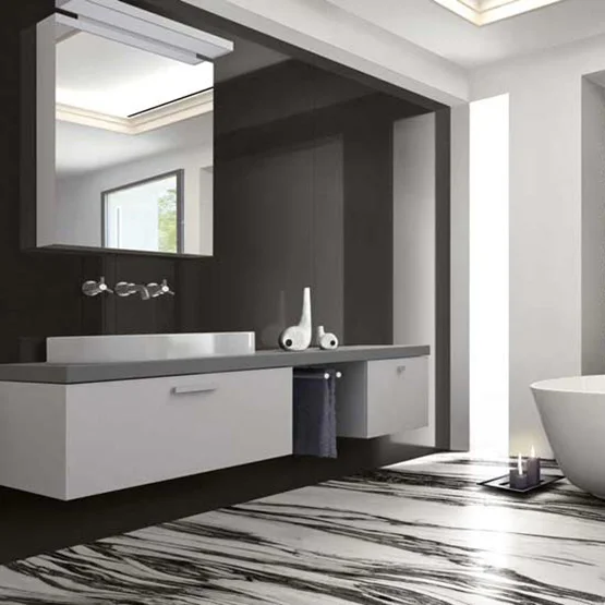 Керамогранит Floor Gres B&W_Marble Black 120х240 (751186) - Фото 2