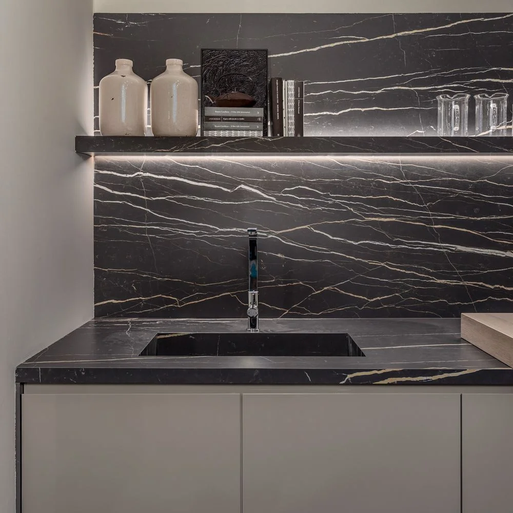 Керамогранитная плита для столешниц Florim, Marble Laurent Matte Stuoiato Su 160х320 см 6 мм (759734) - Фото 2