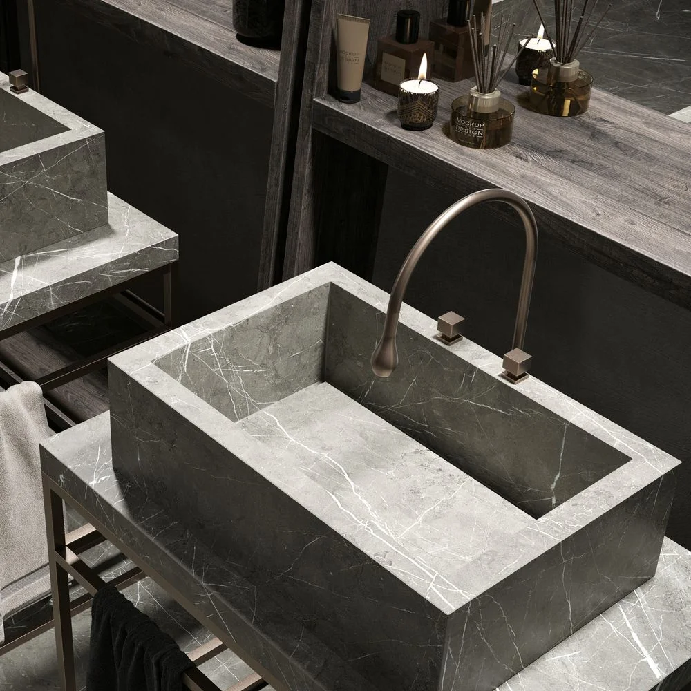 Керамогранитная плита для столешниц Florim, Marble Gray Glossy Stuoiato Su 160х320 см 6 мм (759749) - Фото 2
