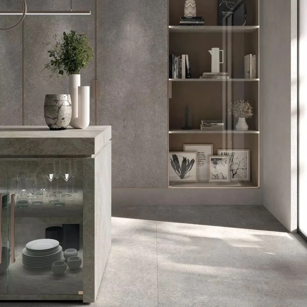 Керамогранитная плита для столешниц Florim Stone Alpine Grey Matt 12mm 160х320 (768757) - Фото 2