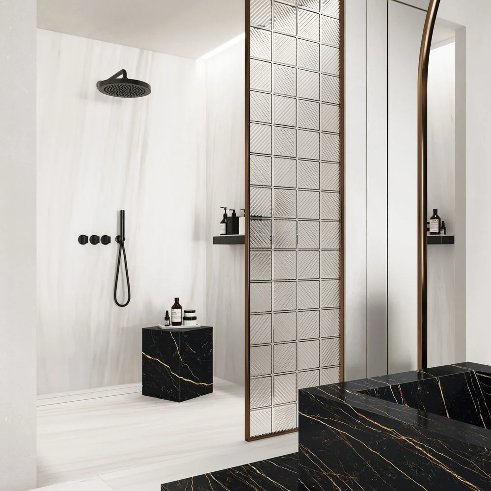 Керамогранитная плита для столешниц Florim, Marble Bianco Lasa Glossy Stuoiato Su 160х320 см 12 мм (772951) - Фото 3