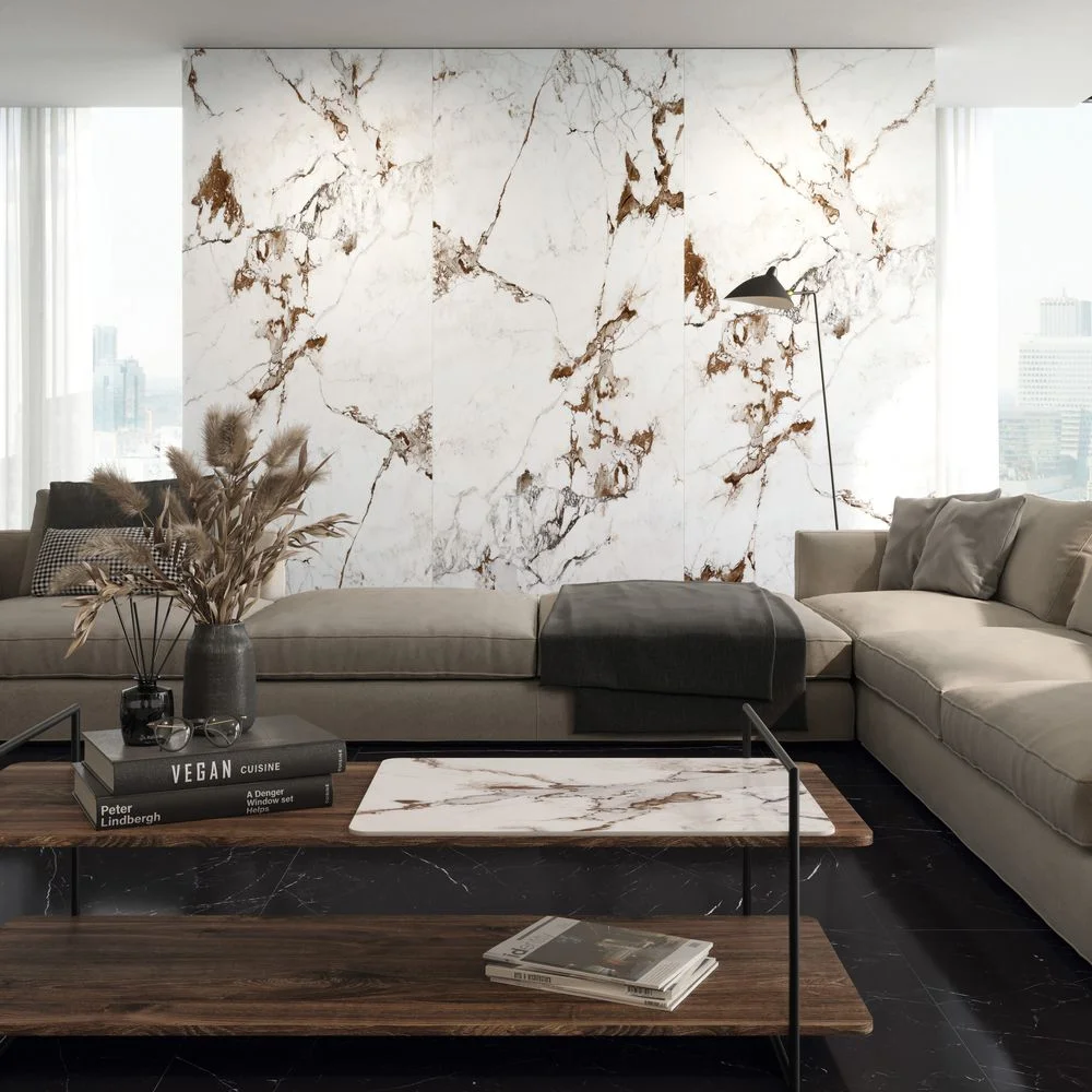 Керамогранитная плита для столешниц Florim, Marble Capraia Glossy Stuoiato Su 160х320 см 6 мм (773453) - Фото 3