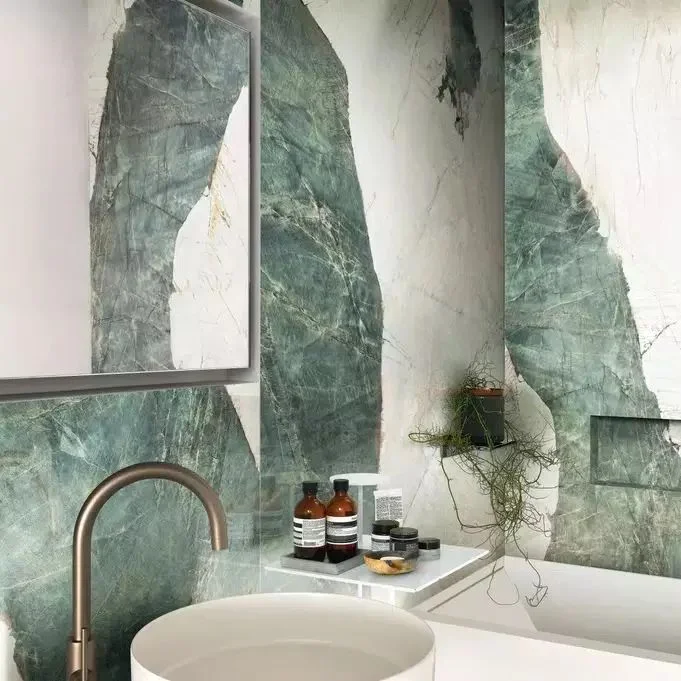 Керамогранитная плита для столешниц Florim, Marble Heritage Aqua Glossy 160х320 Rt 6 мм (777553) - Фото 3