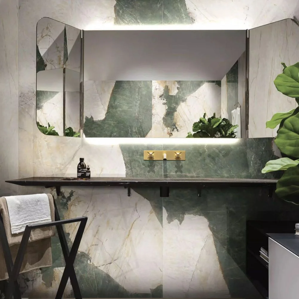 Керамогранитная плита для столешниц Florim, Marble Heritage Aqua Glossy 160х320 Rt 6 мм (777553) - Фото 2