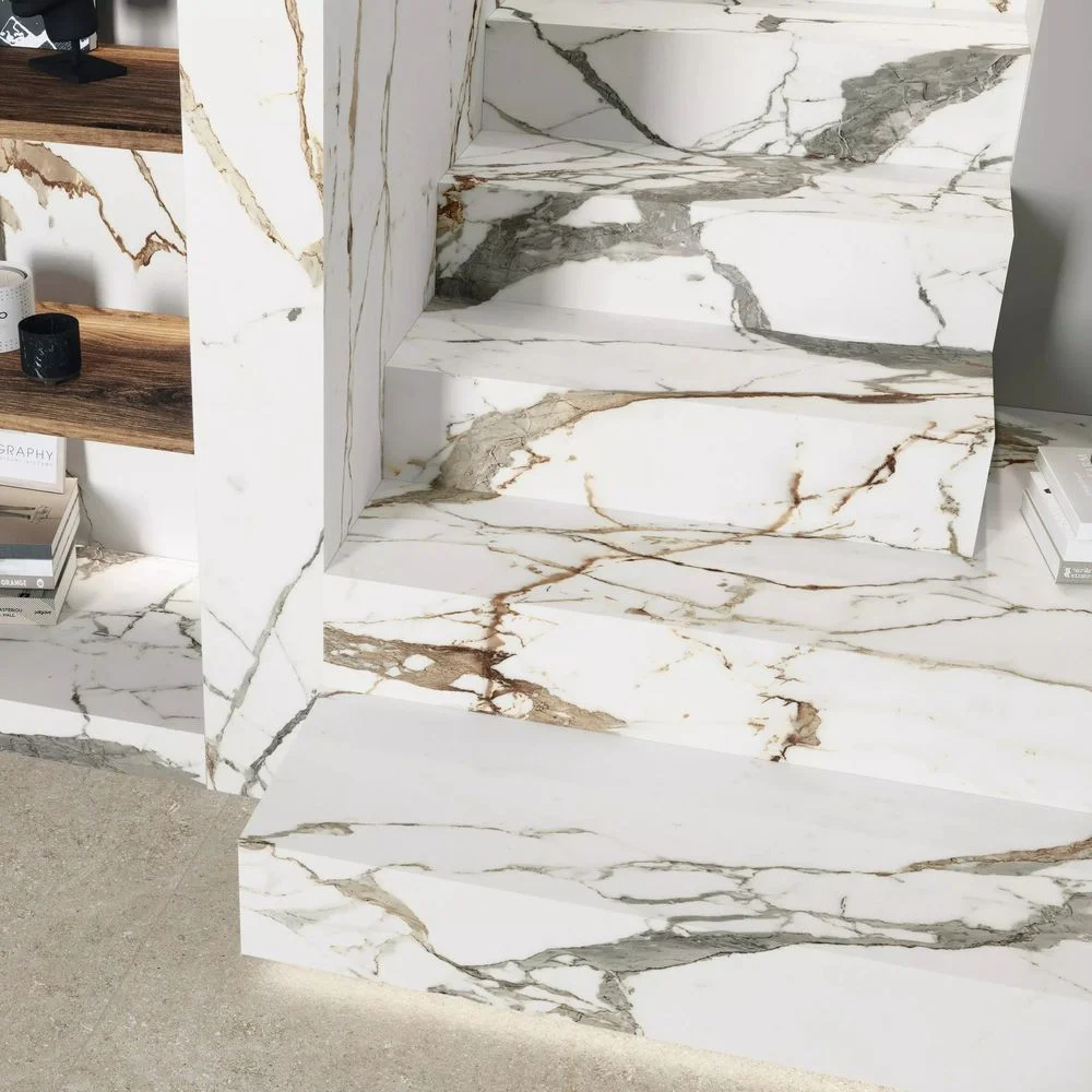 Керамогранитная плита для столешниц Florim, Marble Eternal Gold A Glossy 160х320 Rt 6 мм (777559) - Фото 4