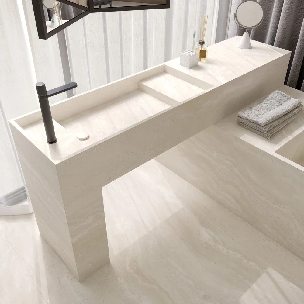 Керамогранит Florim Authentic Luxe, Pearl Travertine 120х120 Matte Silk 6mm (781150) - Фото 2