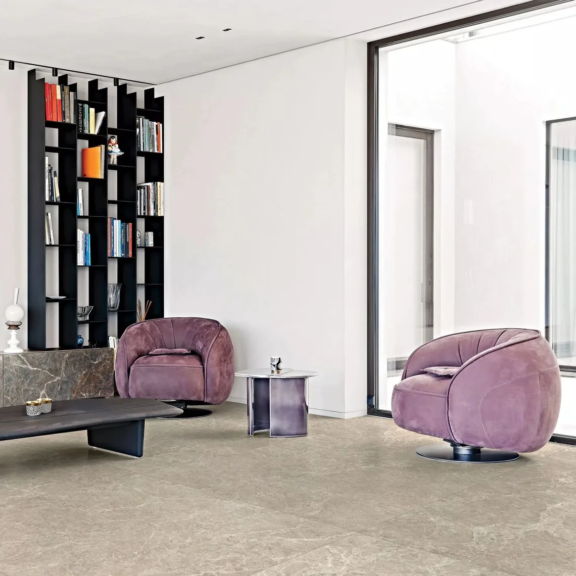 Керамогранит Florim, Glam Luxe Calcarea Greige 60x120 см Matte Leather 6 мм (793602) - Фото 2