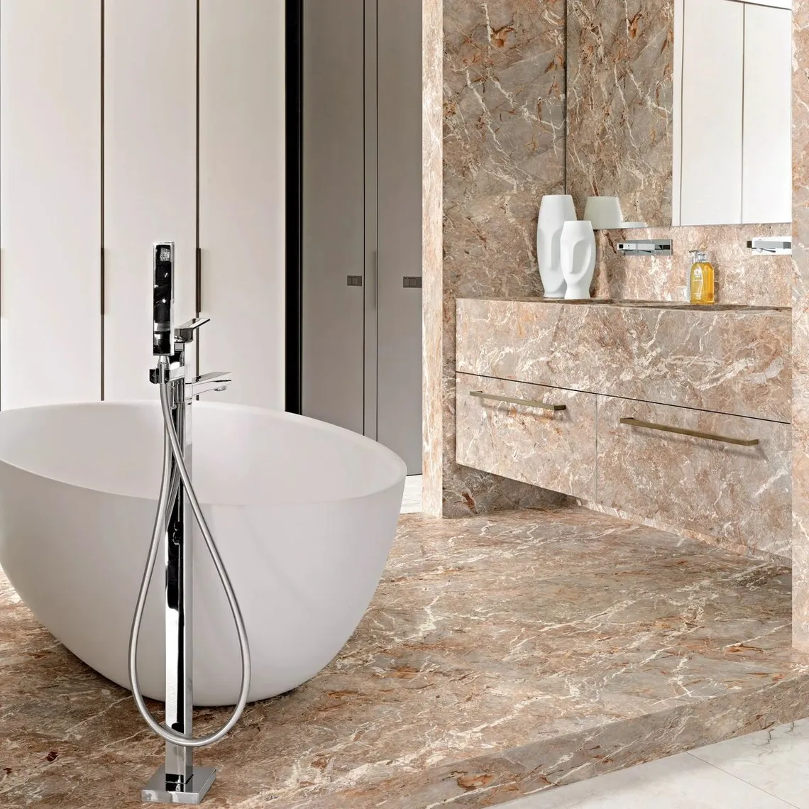Керамогранит крупноформатный Florim, Glam Luxe Coral Reef 120x280 см Glossy 6 мм (793722) - Фото 2