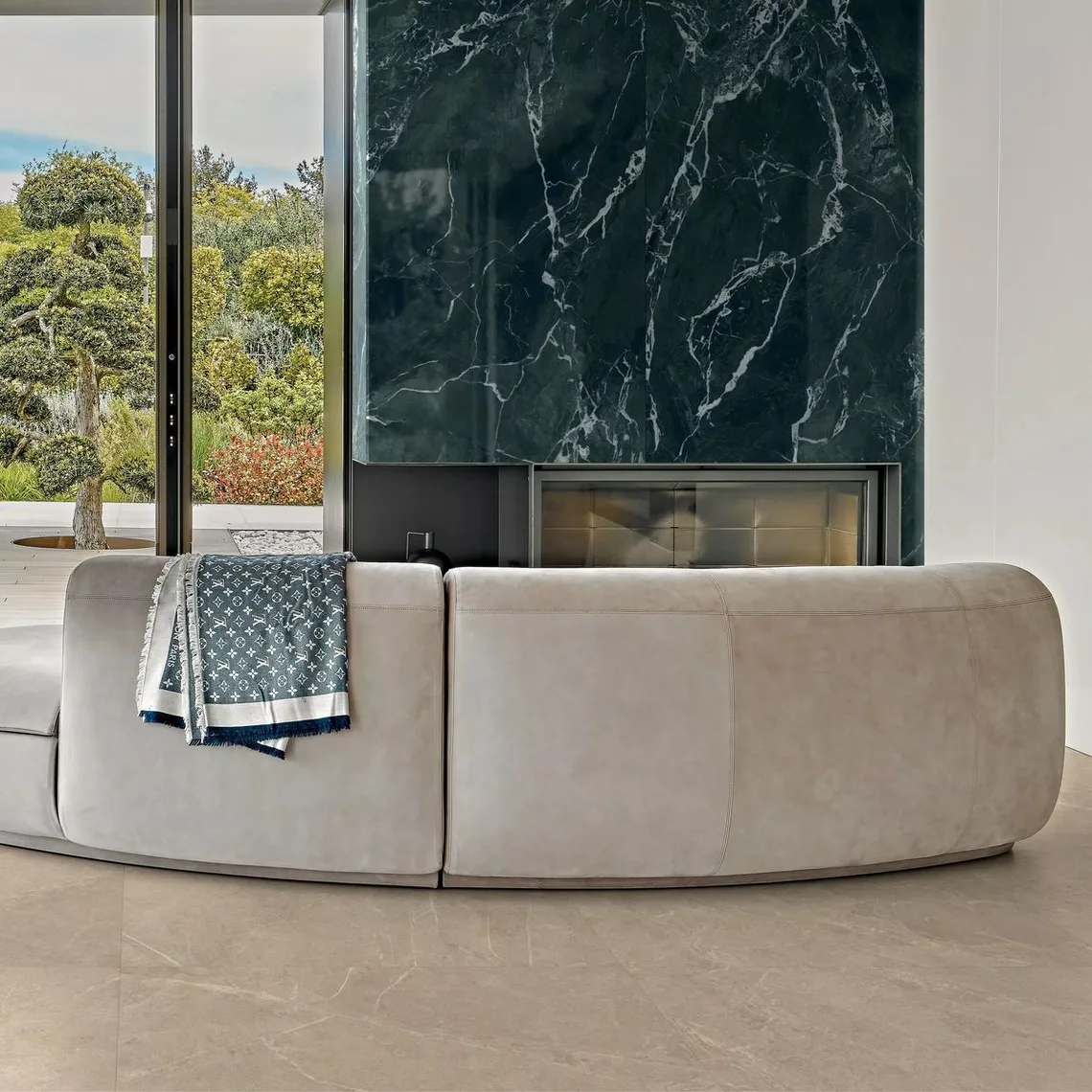 Керамогранит крупноформатный Florim, Glam Luxe Muted Sand 120x280 см Glossy 6 мм (793723) - Фото 2
