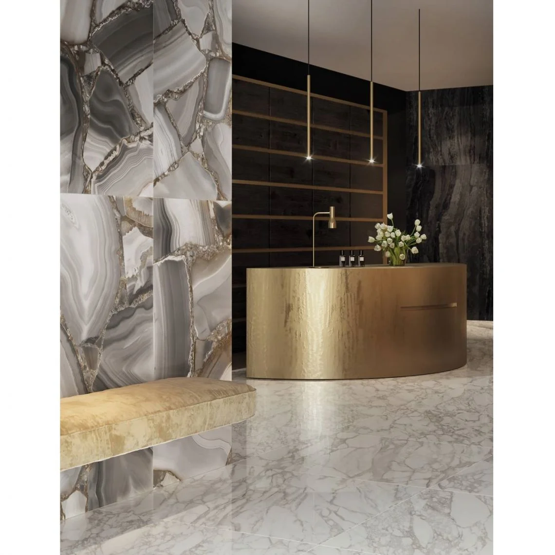 Плитка Atlas Concorde Marvel Royal Calacatta 120х278х6 (A0BH) - Фото 3