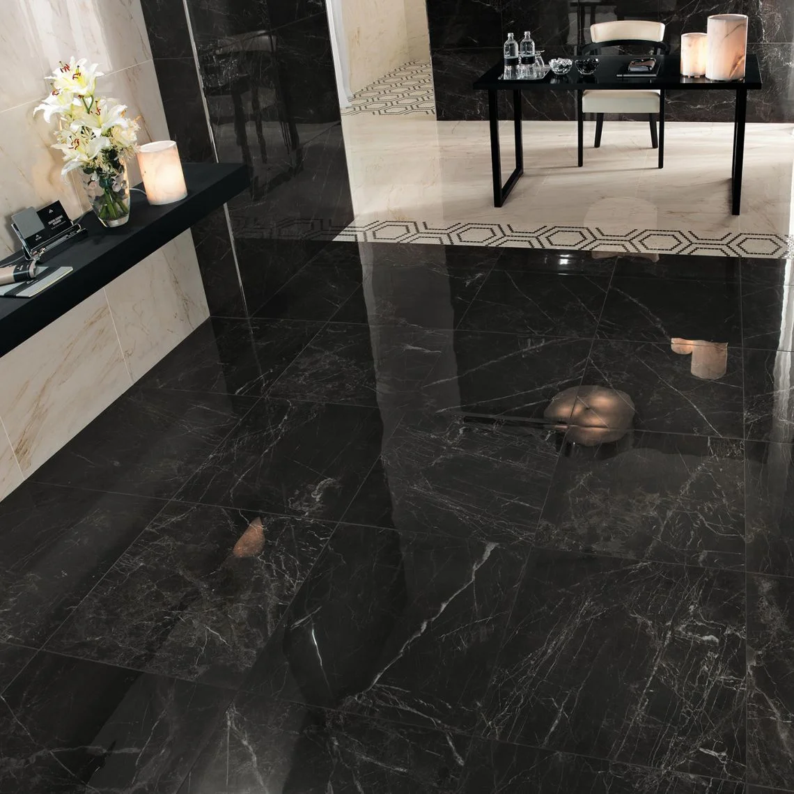 Керамогранит Atlas Concorde Marvel Pro Noir St.Laurent 75x75 (AD4Z) - Фото 2